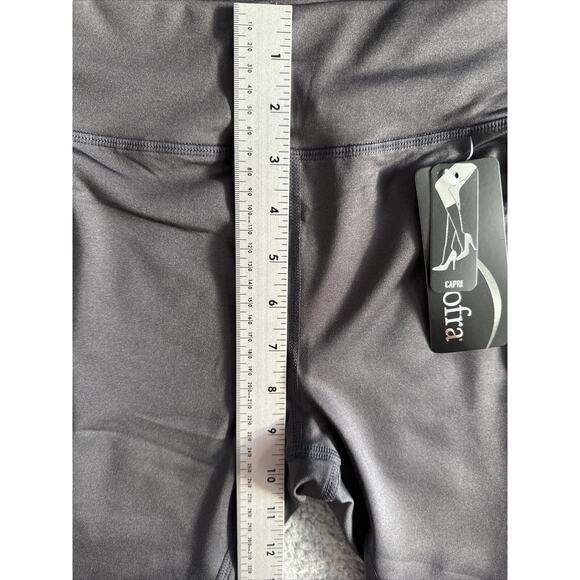 Sofra Women's Essential Workout Active Running Capri Leggings W/Side Pockets S - Picture 8 of 12